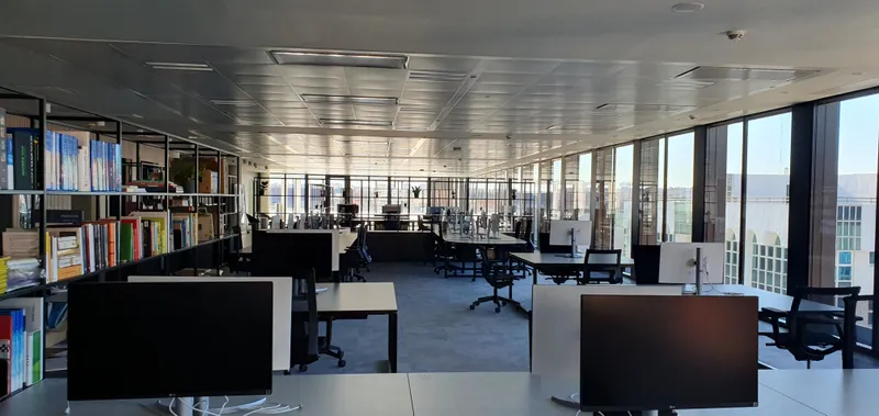 Final view of the renovated office environment
